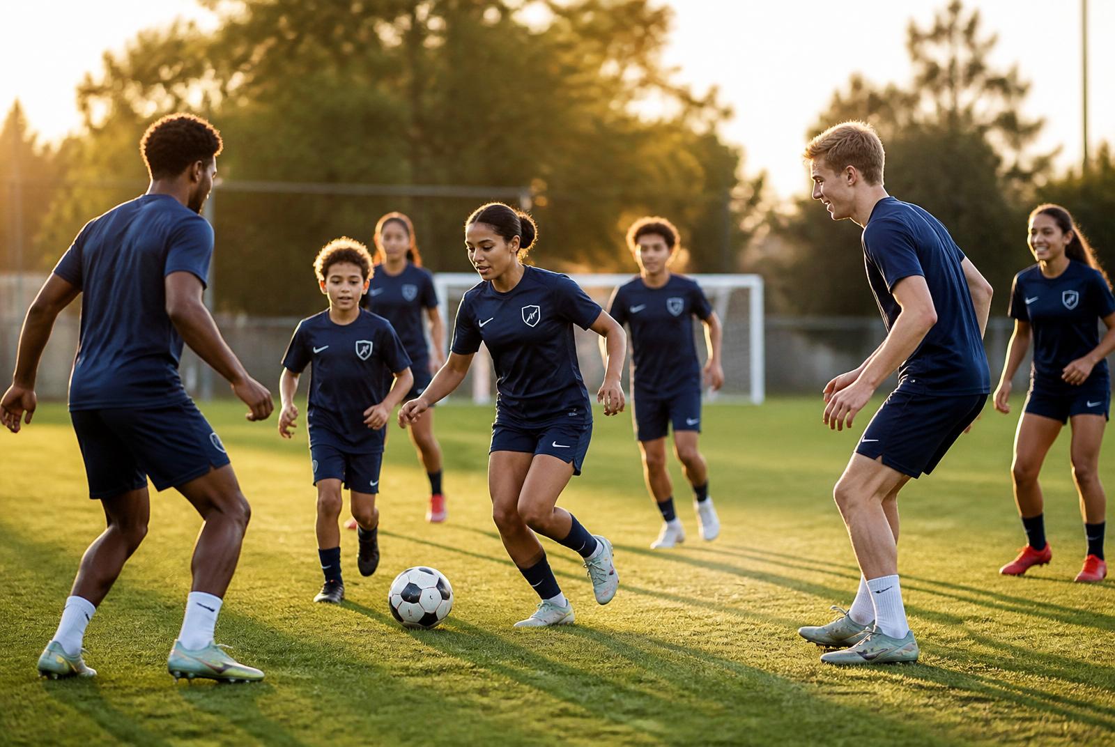 Youth players training